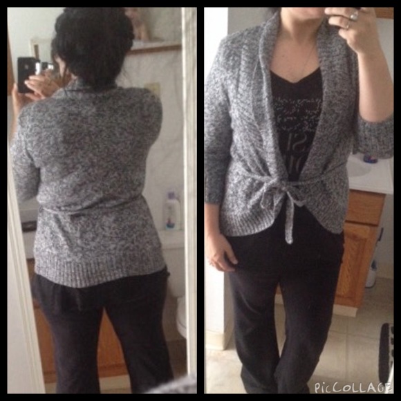 XL IZ Byer marled grey cardigan