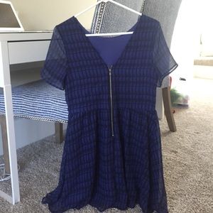 Lush cobalt blue and black dress