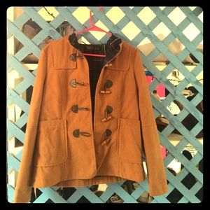 ZARA brown pea coat barely worn!