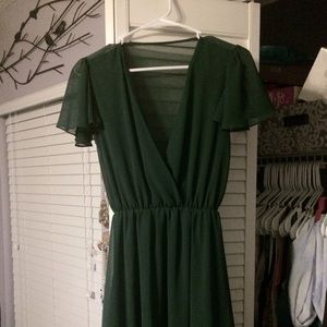 ASOS Open Back Wrap Dress - Green / US 6