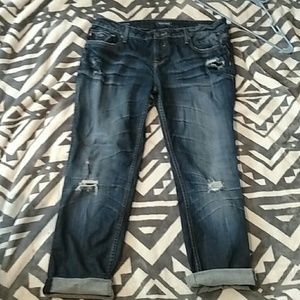 Boyfriend style destroyed denim