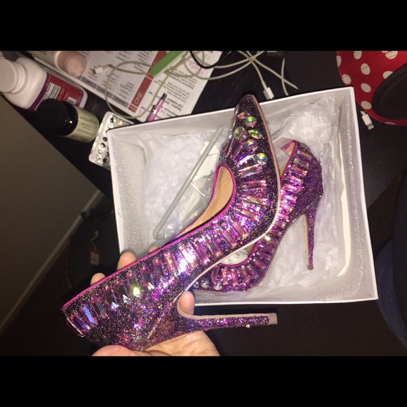 Galaxy glitter pink pumps💕