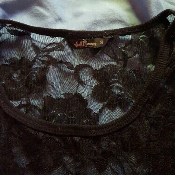 See through lace long sleeve