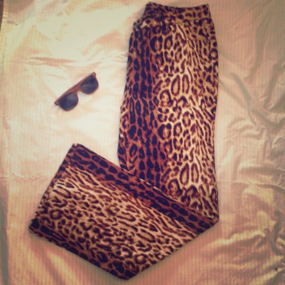 Cheetah print jeans
