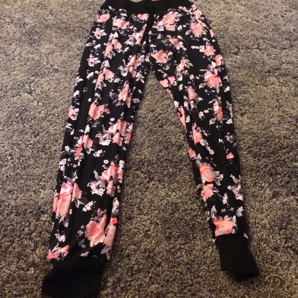 Floral joggers