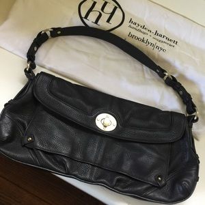 Hayden-Harnett Black Leather Handbag