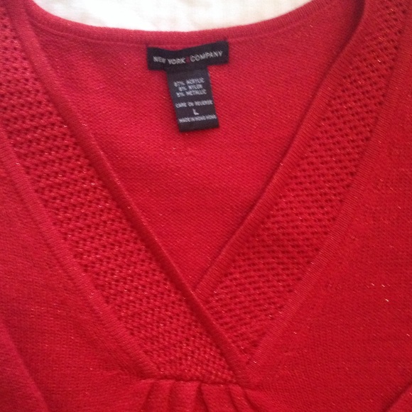 Red Shimmery Sweater 😍 - Picture 3 of 3