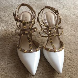 BCBG stud pump white