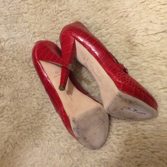 ✂️PRICE CUT✂️OSCAR DE LA RENTA Alligator Mary Jane - Picture 2 of 4