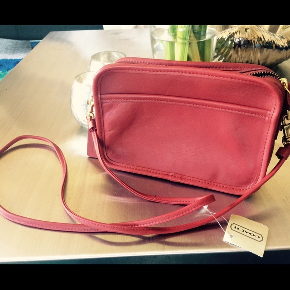 ❗️SOLD ‼️. Coach Cross Body. Red/Maroon