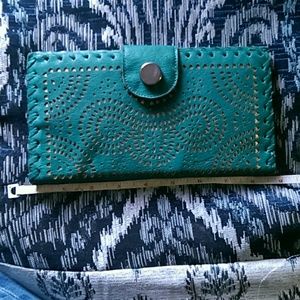 Teal clutch