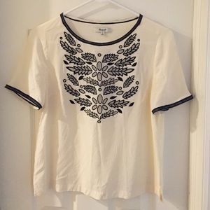 MADEWELL shirt ivory with print