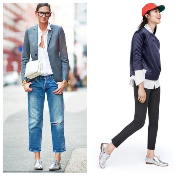 J. Crew Shoes - NIB Jcrew Metallic Oxfords