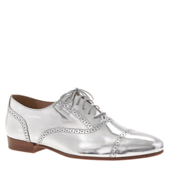 NIB Jcrew Metallic Oxfords - Picture 2 of 4