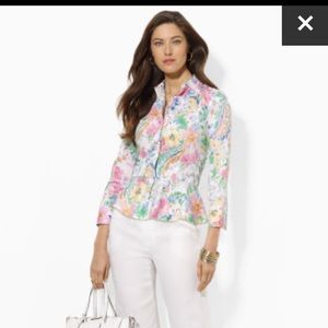 Lauren by Ralph Lauren floral peplum top