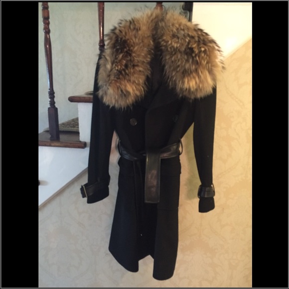 Andrew Marc Jackets & Blazers - Andrew Marc wool trench coat with fur