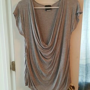 Silver cowl neck top, NWOT