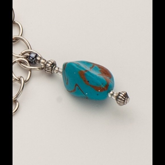 OOAK Handmade Faux Turquoise Bracelet - Picture 2 of 4