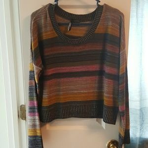 Multi colored striped sweater