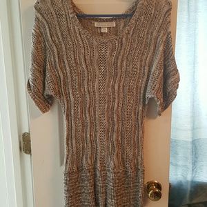 Brown crocheted sweater, NWOT