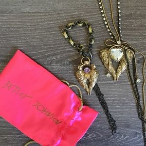 Betsey Johnson Fly With Me Necklace & Bracelet