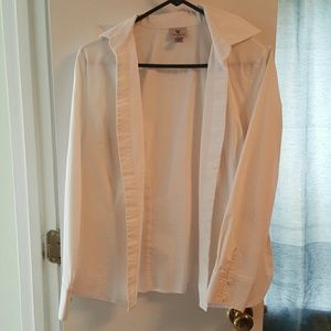 White button up blouse