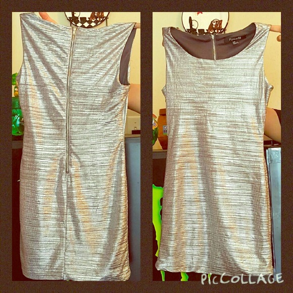 Metallic silver dress