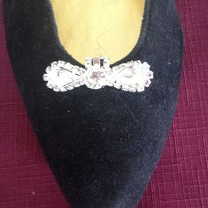 Rhinestone Bow Shoe Clips