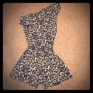 One shoulder romper.