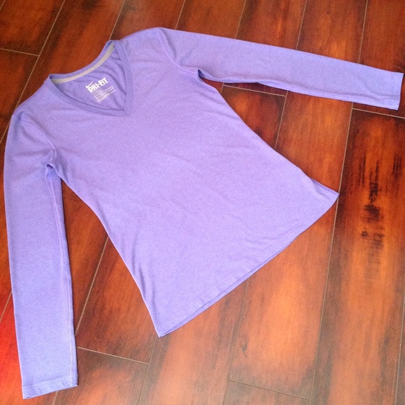 Nike Purple Dri-Fit Long Sleeve Tee