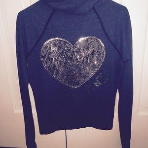 EUC Victoria Secret sequin zipped jacket
