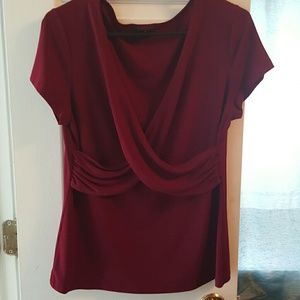 Silky maroon top