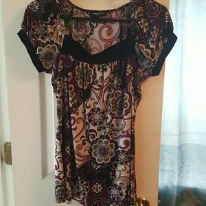 Purple print top