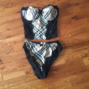 Burberry Bustier Corset  & briefs