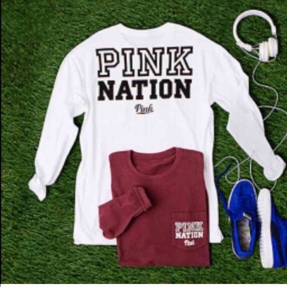 VS PINK nation crew long sleeve