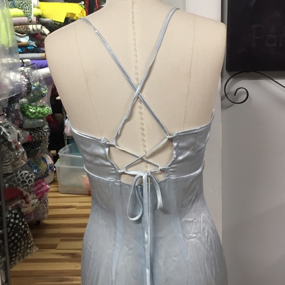 ✖️SOLD✖️Powder Blue Illusion Maxi Dress - Picture 3 of 4