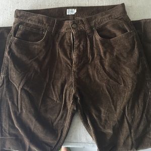 Jcrew men's brown corduroy pants