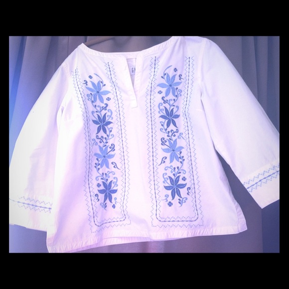 Embroidered Cotton Tunic from The Gap--size Medium