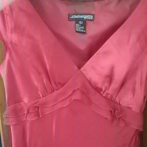 Red silk dress