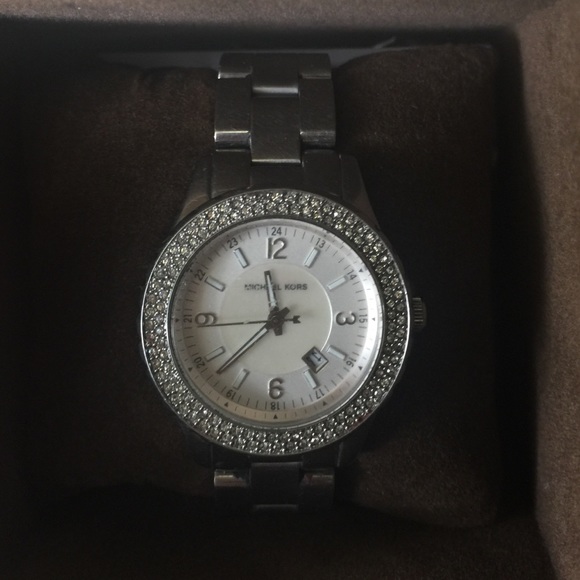 Michael Kors Swarovski Madison silver Watch