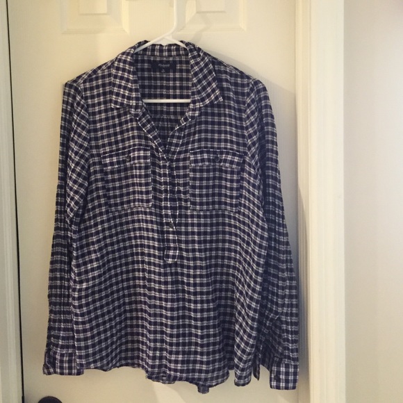 MADEWELL plaid shirt dark blue