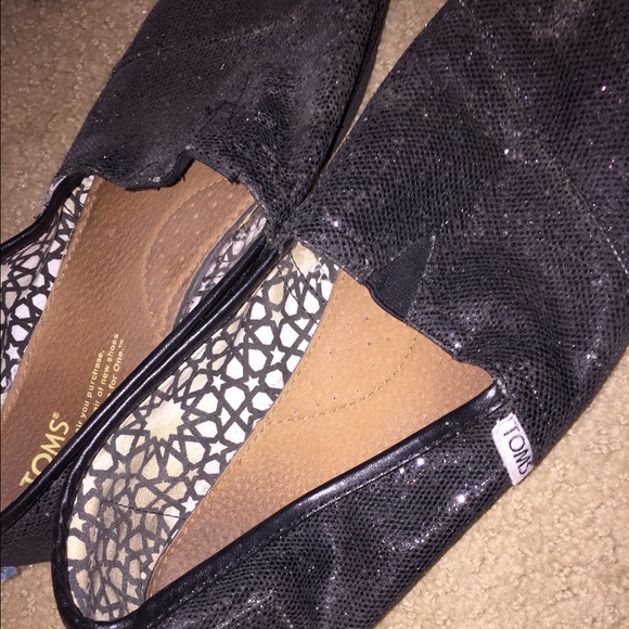 Sparkly Black Women's Toms