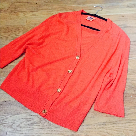 Tory Burch Orange Cardigan