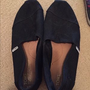 (Sorry for the hair) Black Cloth Toms