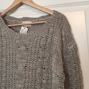 Grey acrylic knitted sweater