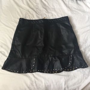Black mini skirt