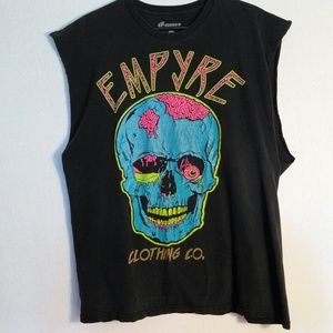 Colorful punk skull tee