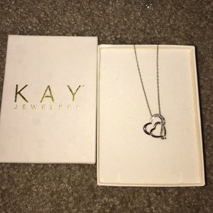 Double heart necklace