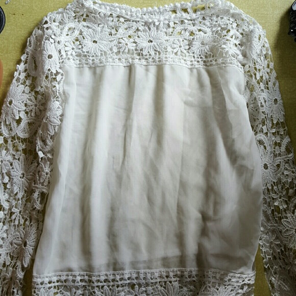 Longsleeve white crochet top - Picture 1 of 1