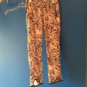 Tan/ gray and pink pants with pockets